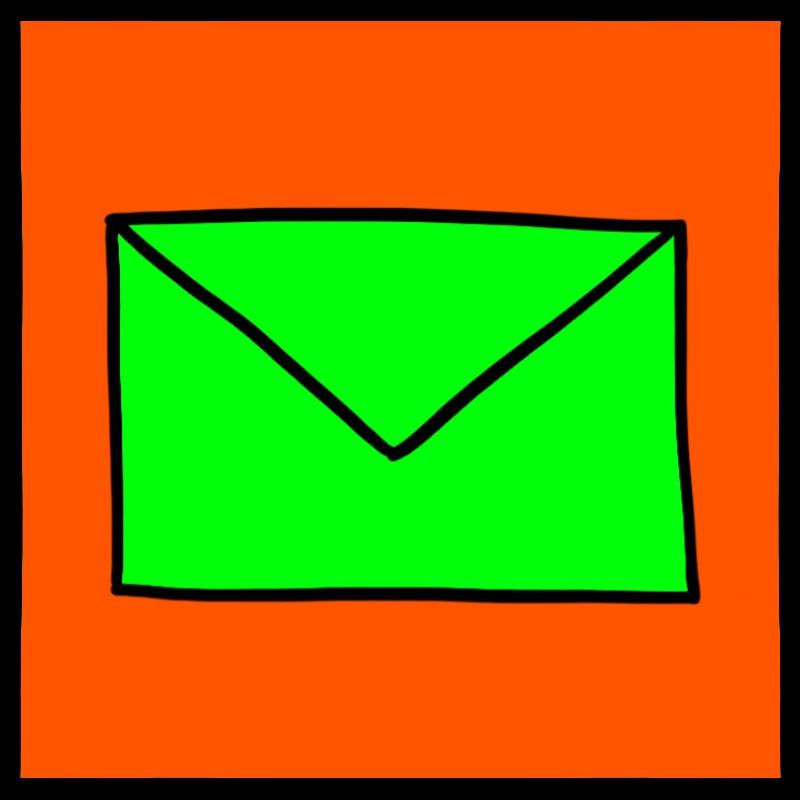 drawing of mail envelope
